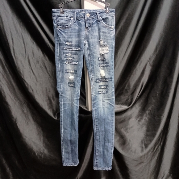 Distressed Blue Jeans for Women - Picture 1 of 17